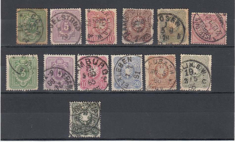GERMANY-EARLY LOT 50pfg DARK GREEN ETC  45 POUNDS +