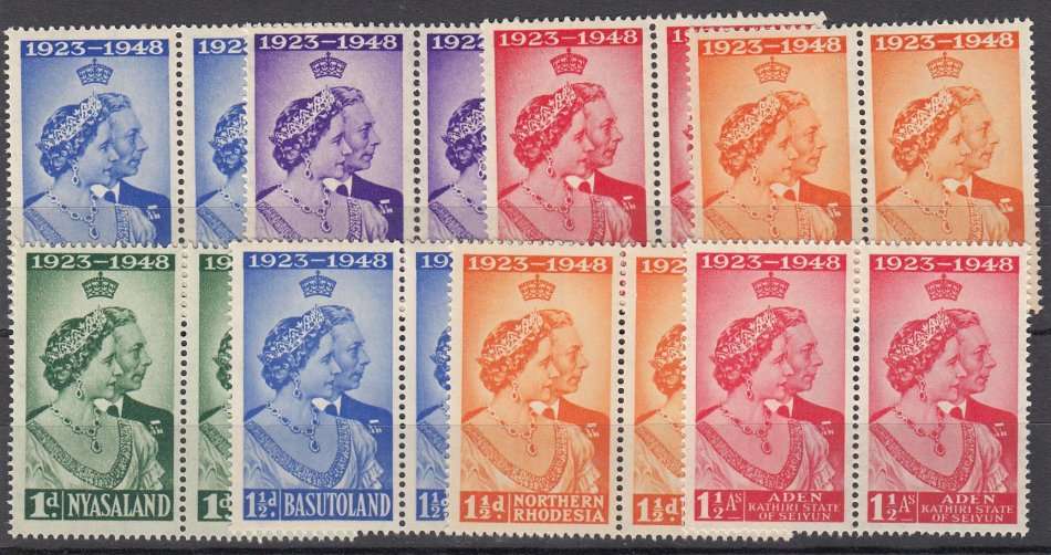 SILVER WEDDING SUPERB UNMOUNTED MINT PAIRS