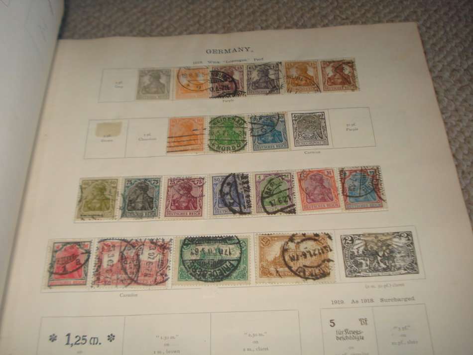 LARGE OLD STANLEY GIBBONS ALBUM 100`S OF PAGES-READ BELOW