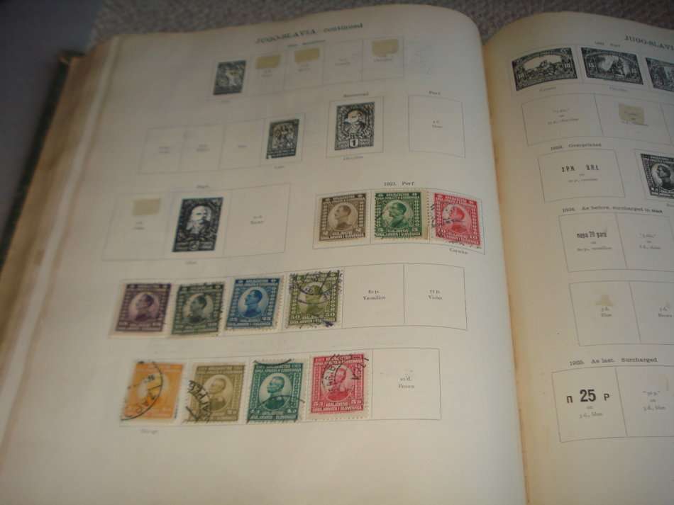 LARGE OLD STANLEY GIBBONS ALBUM 100`S OF PAGES-READ BELOW