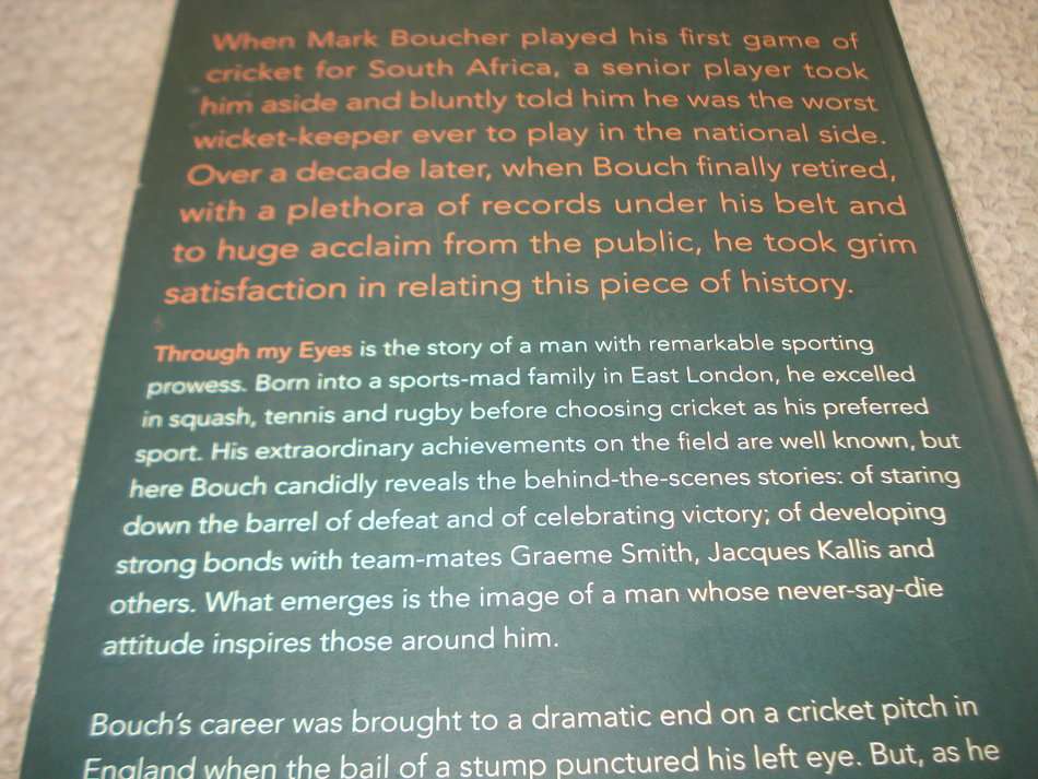 BOUCH-THROUGH MY EYES SIGNED BY MARK BOUCHER