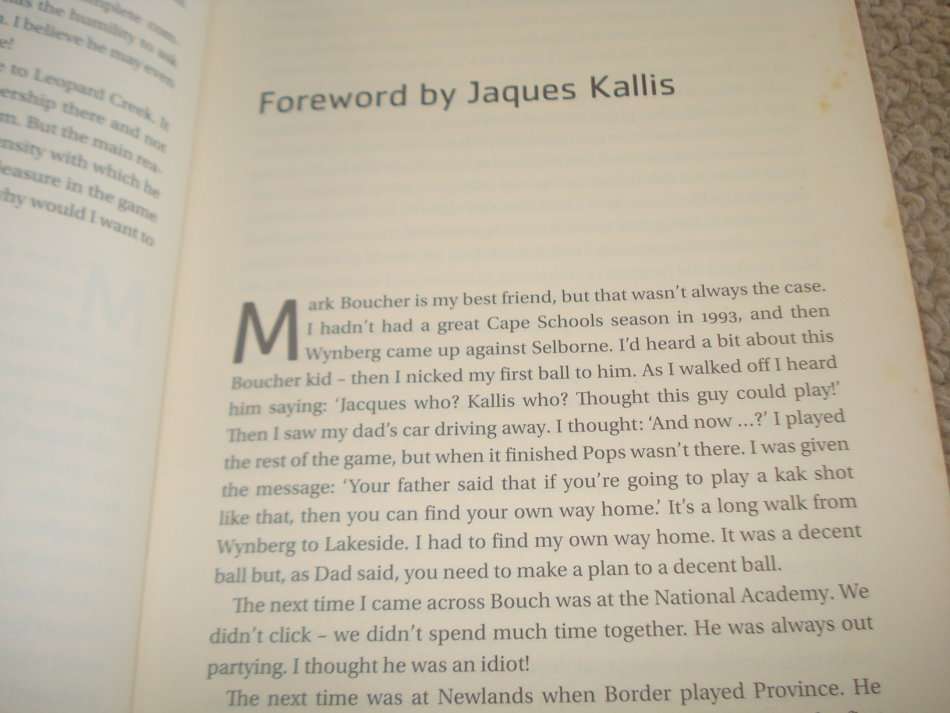 BOUCH-THROUGH MY EYES SIGNED BY MARK BOUCHER