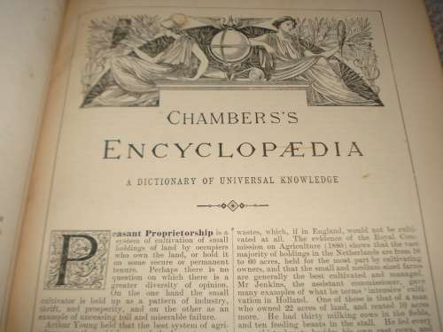 1898-RARE VOLUME VIII  " CHAMBERS`S ENCYCLOPAEDIA   "  P-R 828 PAGES-I HAVE  OTHER VOLUMES !!!