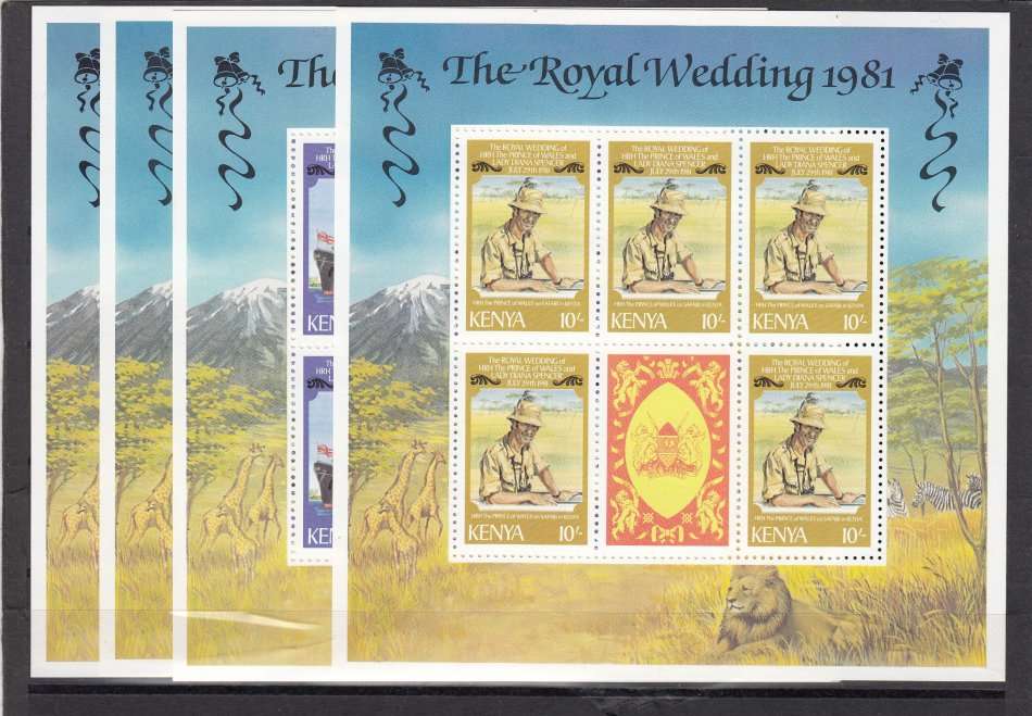 LADY DI-  SCARCE KENYA SET AS FULL SHEETS  SUPERB UMM