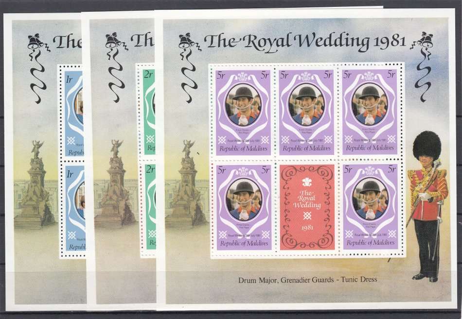 LADY DI-  SCARCE MALDIVES SET AS FULL SHEETS  SUPERB UMM