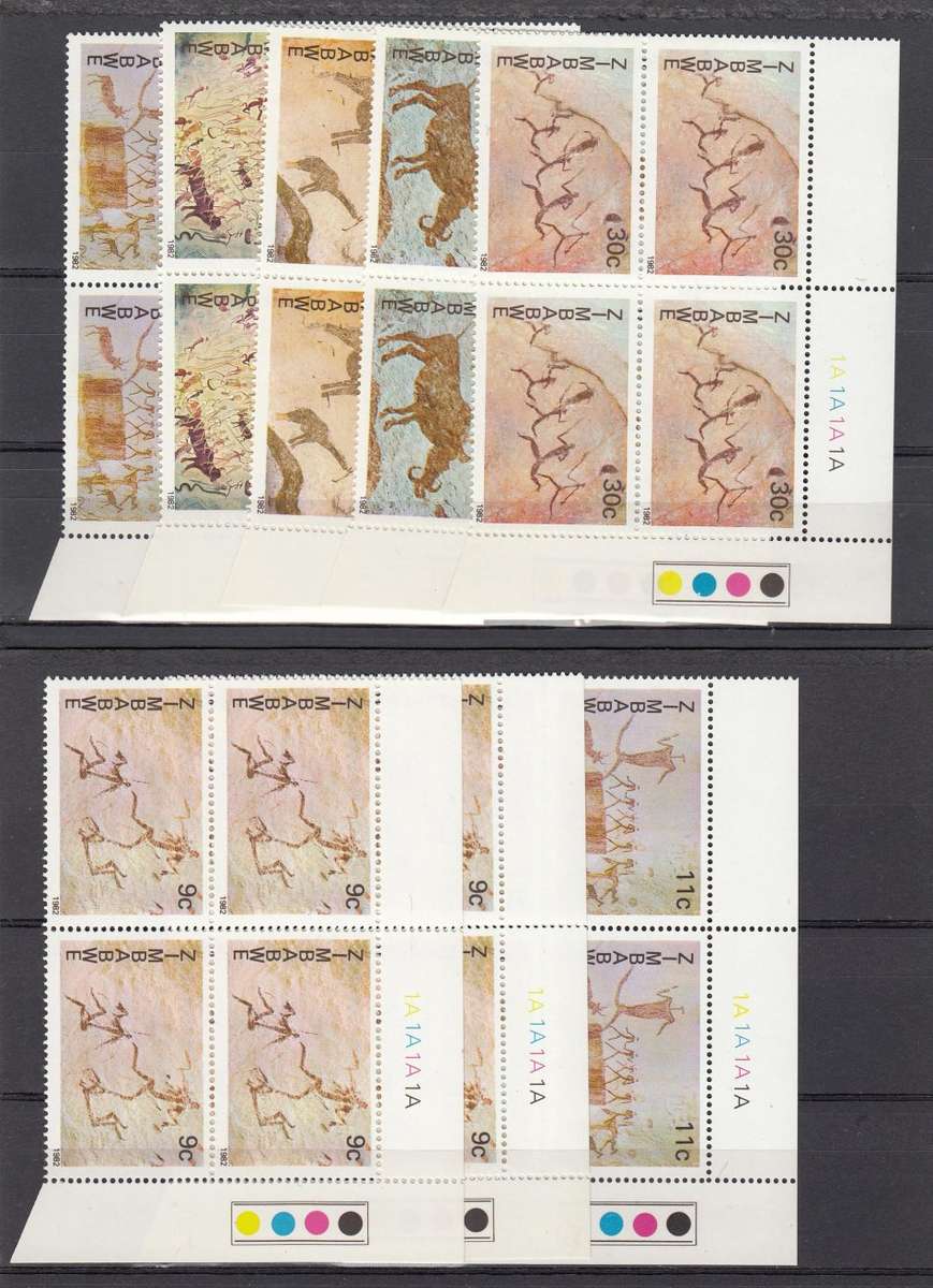 ZIMBABWE-9c-30c SUPERB UMM A CONTROLS  X 8 !!