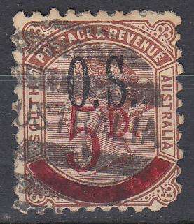 SOUTH AUSTRALIA-QV DIFFICULT SURCHARGED OFFICIAL !!