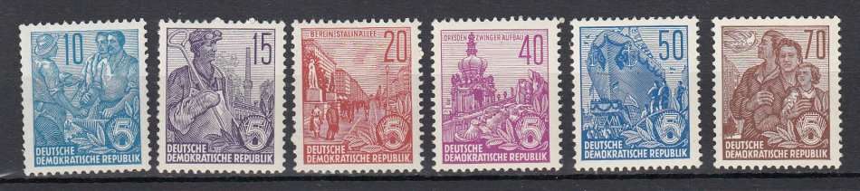 GERMANY-DDR 1955 LATER SET SUPERB UNMOUNTED MINT