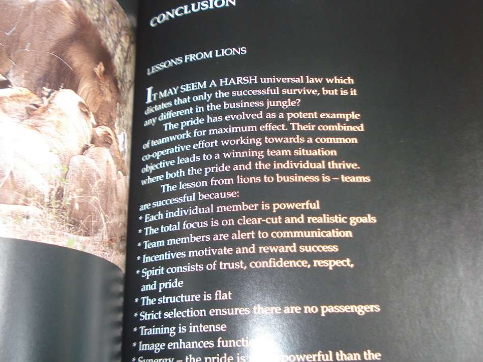 SUPERB COFFEE TABLE BOOK " THE POWER OF THE PRIDE " SIGNED COPY