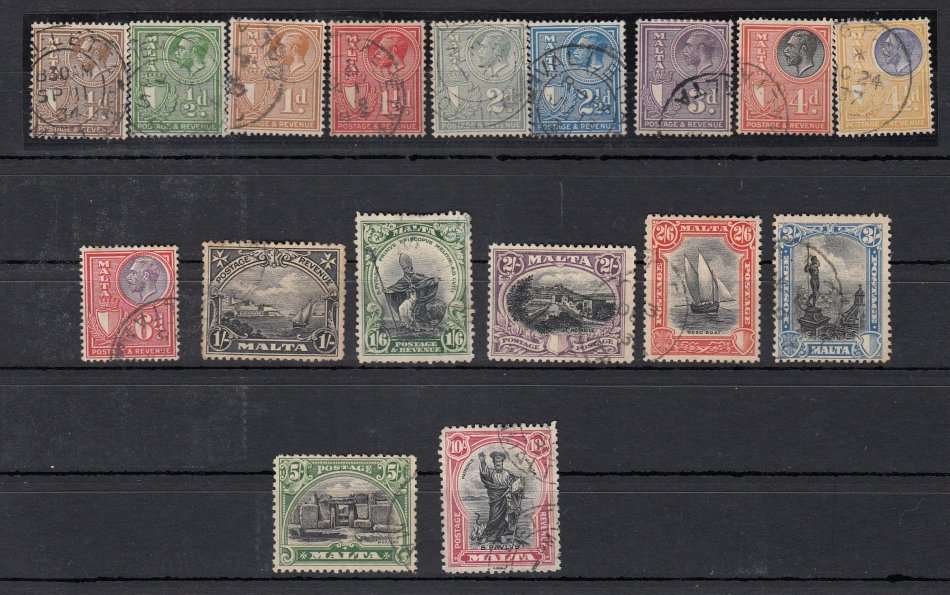 MALTA-1926 VERY SCARCE VERY FINE USED SET-NOT EASY AS SUCH !!!  350 POUNDS
