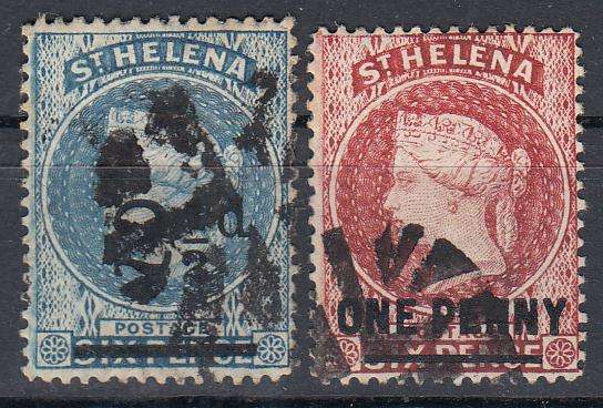 ST.HELENA-QV VERY FINE USED SURCHARGES