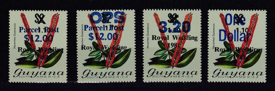 LADY DI- VERY SCARCE GUYANA OVERPRINTS    POST OFFICE FRESH