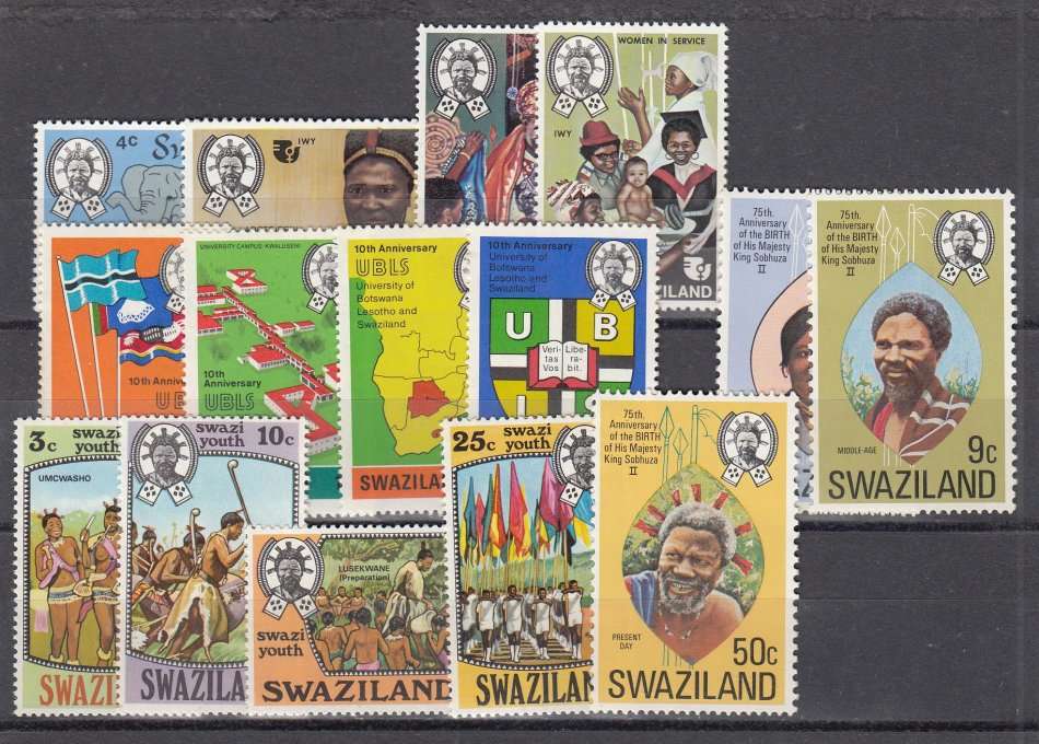SWAZILAND-VERY FINE MINT LOT-HINGE REM.