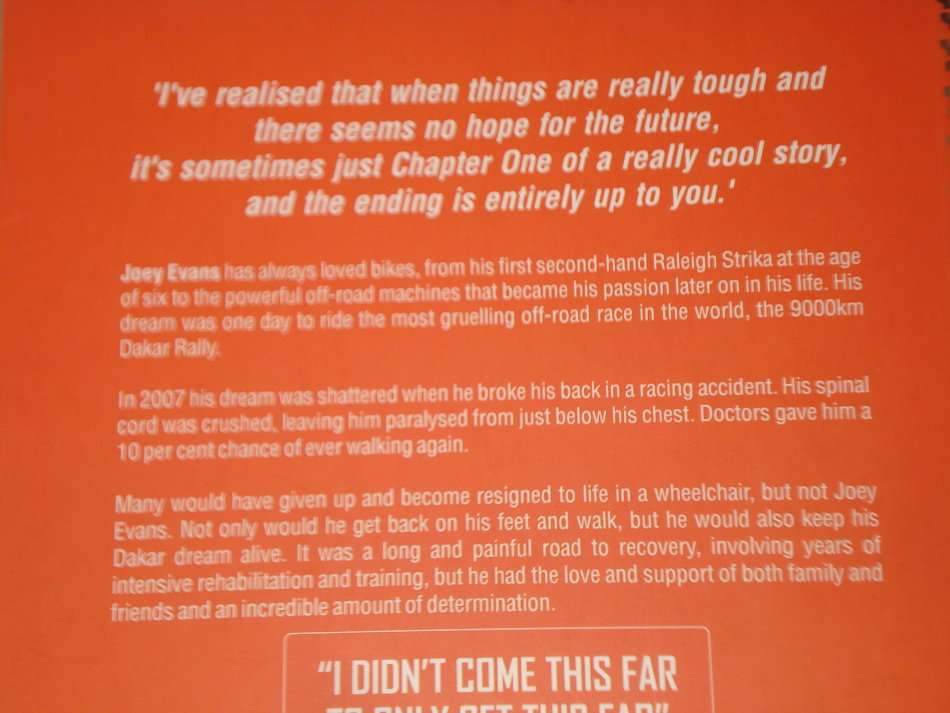 FROM PARA TO DAKAR SCARCE BOOK SIGNED BY JOEY EVANS