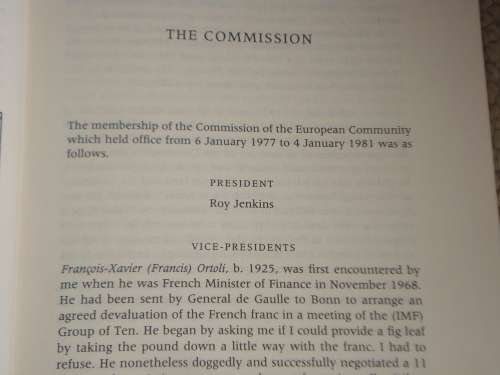 VERY SCARCE BOOK SIGNED BY ROY JENKINS-POLITICIAN AND PRESIDENT OF EU  !!!!