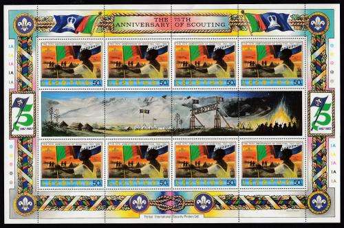 LESOTHO-VERY SCARCE SCOUTS SET AS FIVE FULL SHEETS !!!  VERY USUSUAL !!-READ BELOW