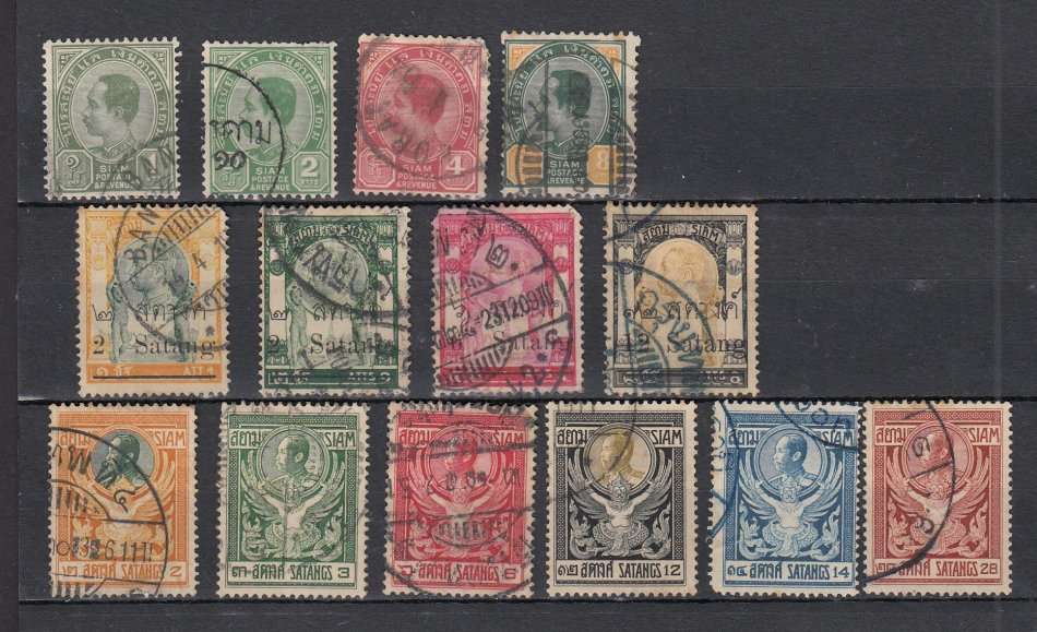 THAILAND-FINE USED LOT OVERPRINTS INCLUDED !!