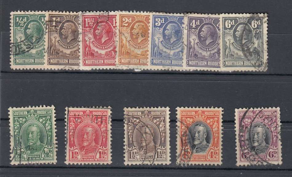 RHODESIA`S- VERY FINE USED LOT-S.RHODESIA PERF 11.5 INCLUDED