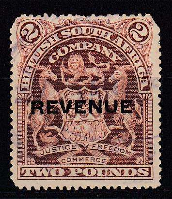 BSAC-TWO POUNDS ' REVENUE ' OVERPRINT