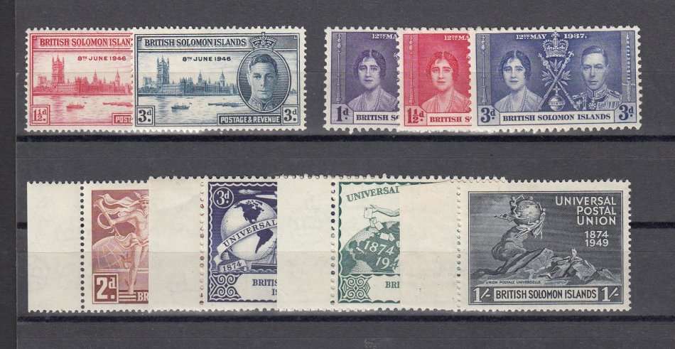 SOLOMON ISL-KGVI SETS ALL SUPERB UNMOUNTED MINT