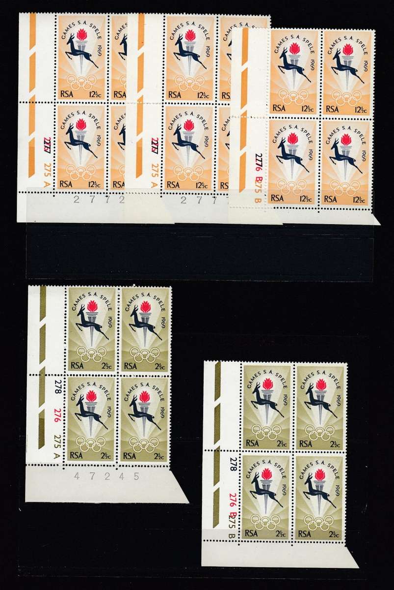RSA-1969 SET CONTROLS NUMBER VARIETIES  SUPERB   POST OFFICE FRESH