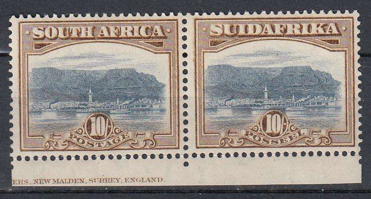 UNION-1926 LONDON ISSUE 10 SHILLING RARELY SEEN PART IMPRINT -SUPERB R12 000.00