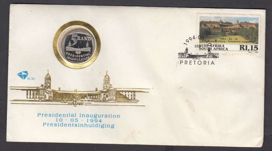 1994 MANDELA COVER WITH PROOF SEALED R5 COIN !! READ DETAILS OF OTHER SIGNED COVERS BELOW !!!!