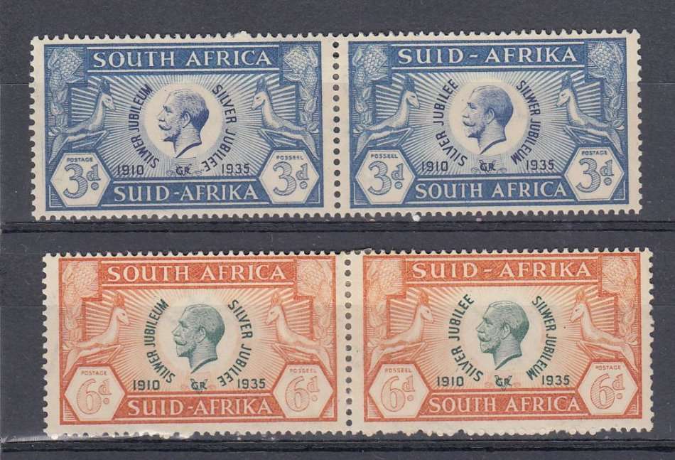 UNION-1935 3d AND 6d SILVER WEDDING PAIRS-SEE BELOW  45 POUNDS