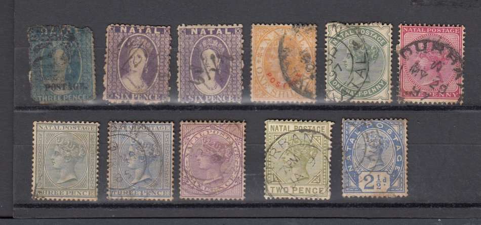 NATAL-USEFUL LOT FINE USED-THE FIRST OVERPRINT [SCARCE ] HAS SOME FAULTS