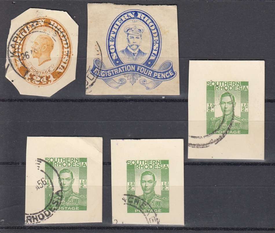 RHODESIAS-LOVELY CUT-OUTS FINE USED