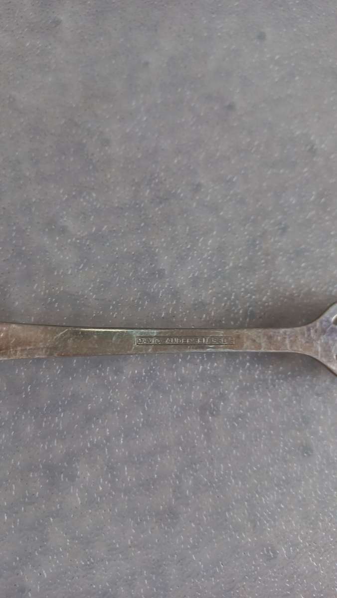 SCARCE ' DAVID-ANDERSEN ' 830s LARGE SILVER SPOON     60 grams  READ BELOW