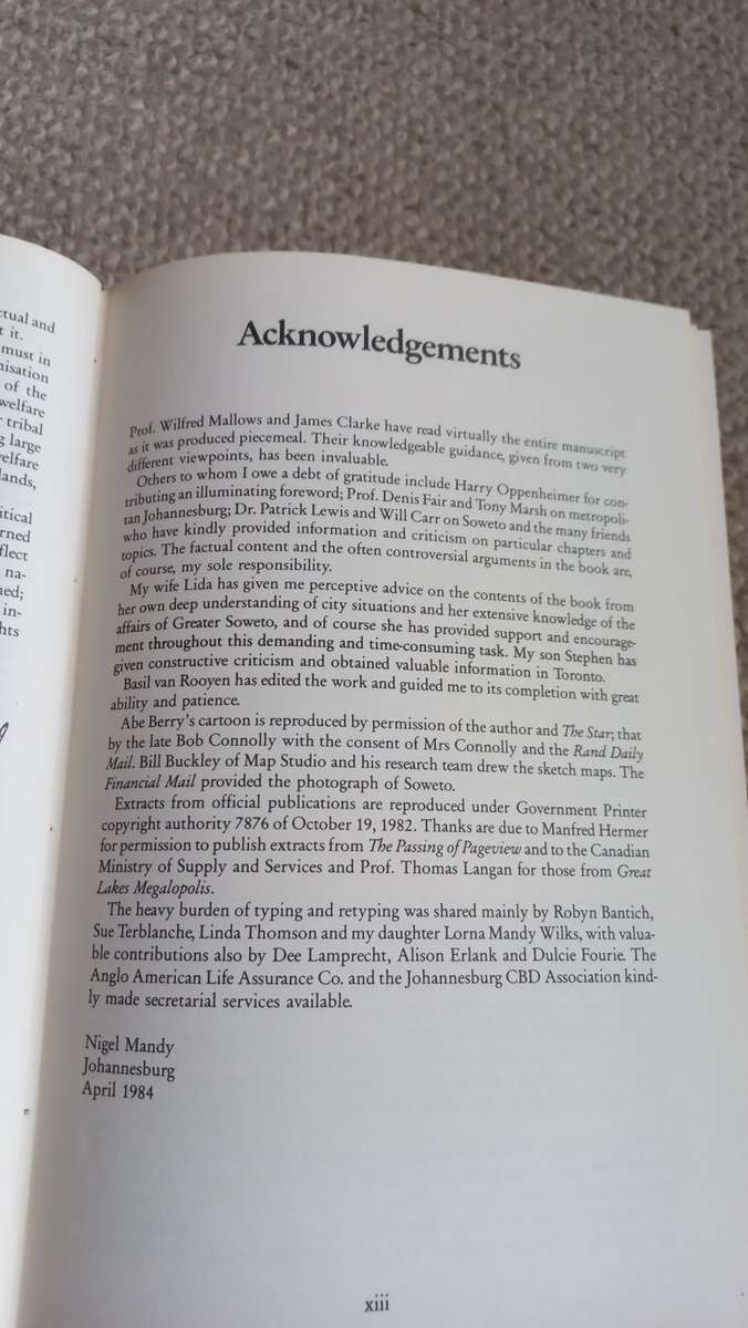 A CITY DIVIDED-JOHANNESBURG AND SOWETO-SIGNED BY NIGEL MANDY