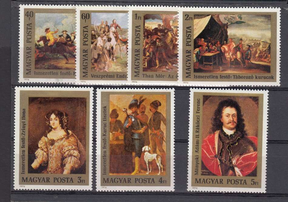 HUNGARY-1975 TRICKY SET VERY FINE MINT-HINGE REM.A LITTLE GUM DIST.  12 POUNDS