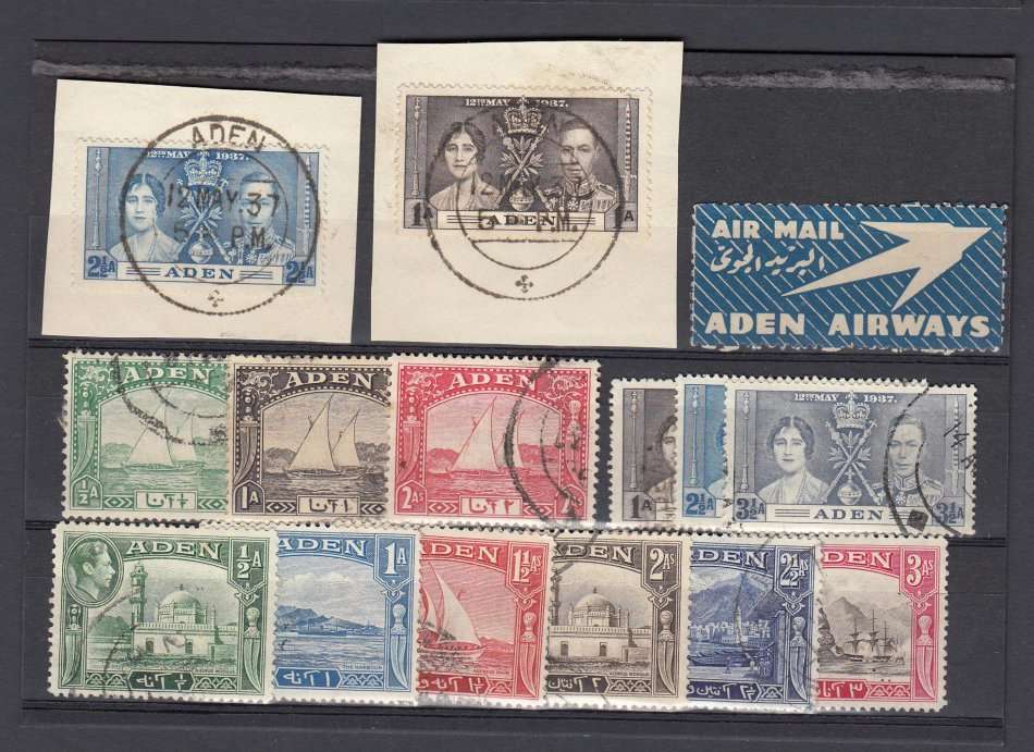 ADEN-KGVI VERY FINE USED LOT  16 POUNDS