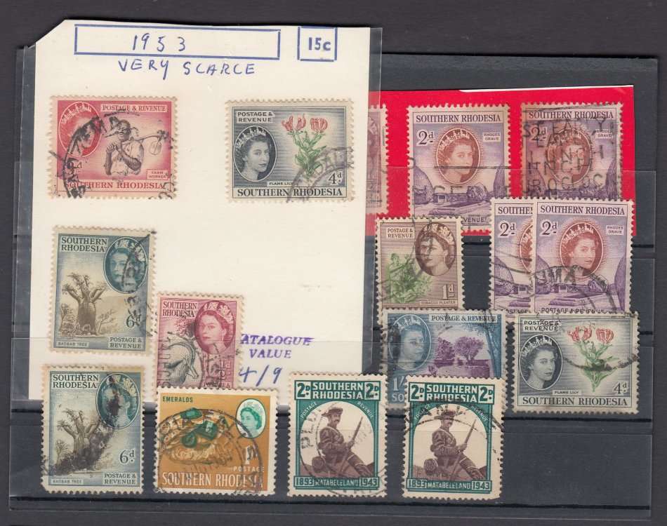 RHODESIA-ODDS AND ENDS FINE USED
