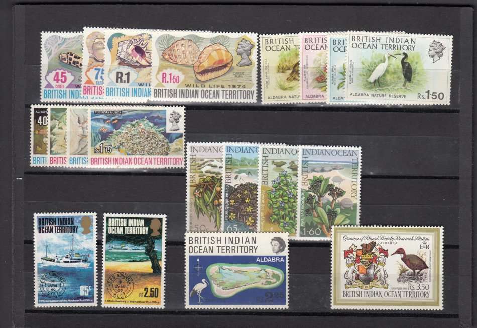 B.I.O.T. QEII SET VERY FINE UNMOUNTED MINT LOT SETS ETC   65 POUNDS +
