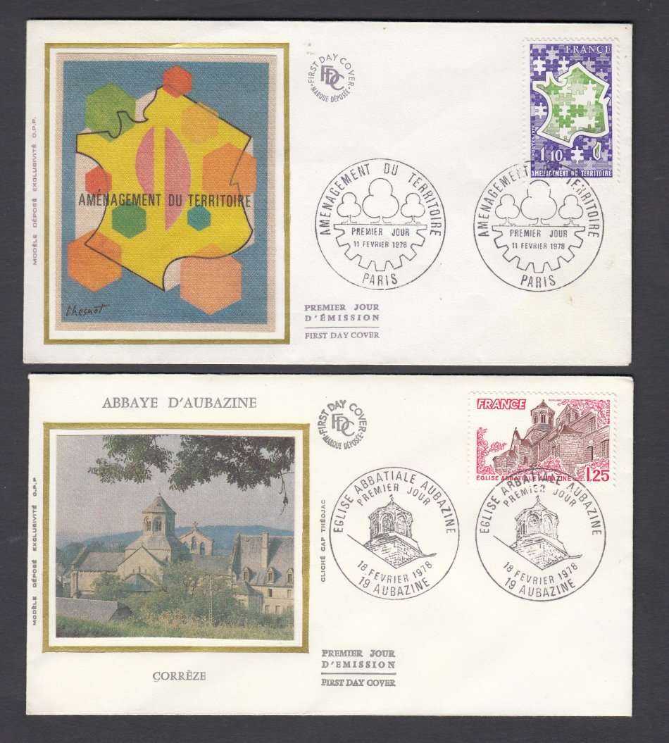 FRANCE-TWO VERY FINE SILK COVERS