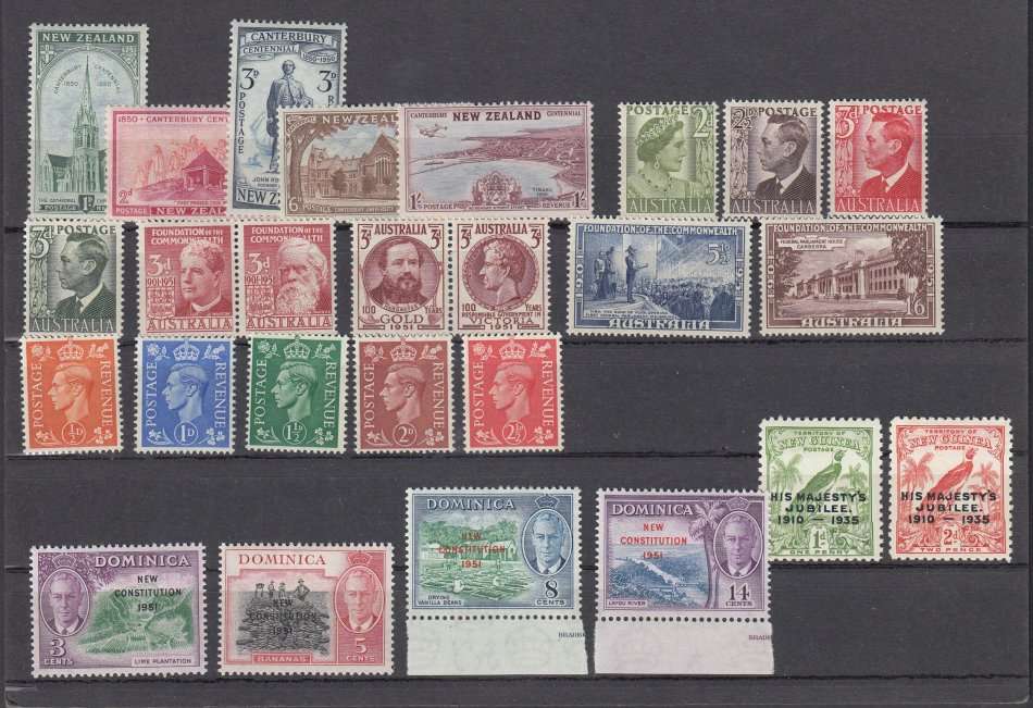 COMMONWEALTH -VERY FINE MINT LOT-FILL SOME GAPS-LIGHT HINGE REM.