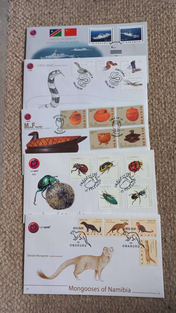 NAMIBIA-SCARCE LOT OF MODERN FDC`S X 5  R 450.00