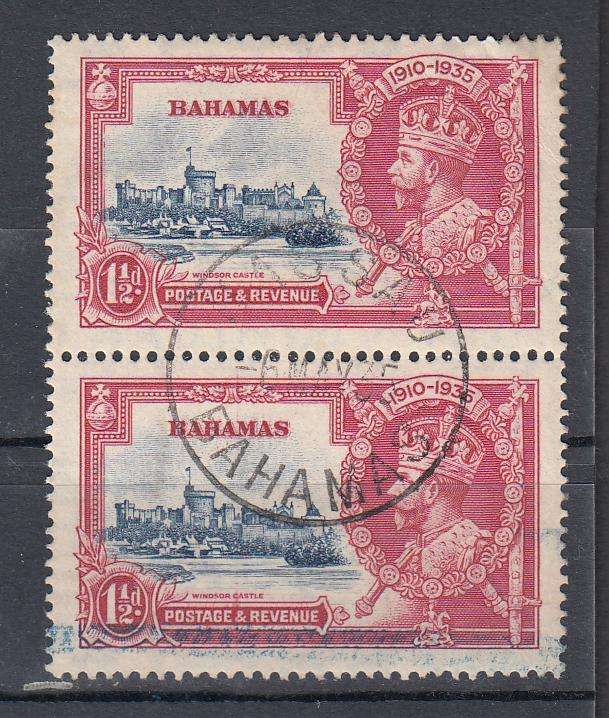 BAHAMAS-1935 SILVER JUBILEE VERY FINE USED PAIR