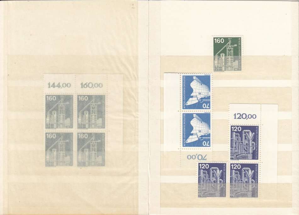 GERMANY-BERLIN SCARCE SUPERB UNMOUNTED MINT CONTROL BLOCKS ETC 30 POUNDS ++