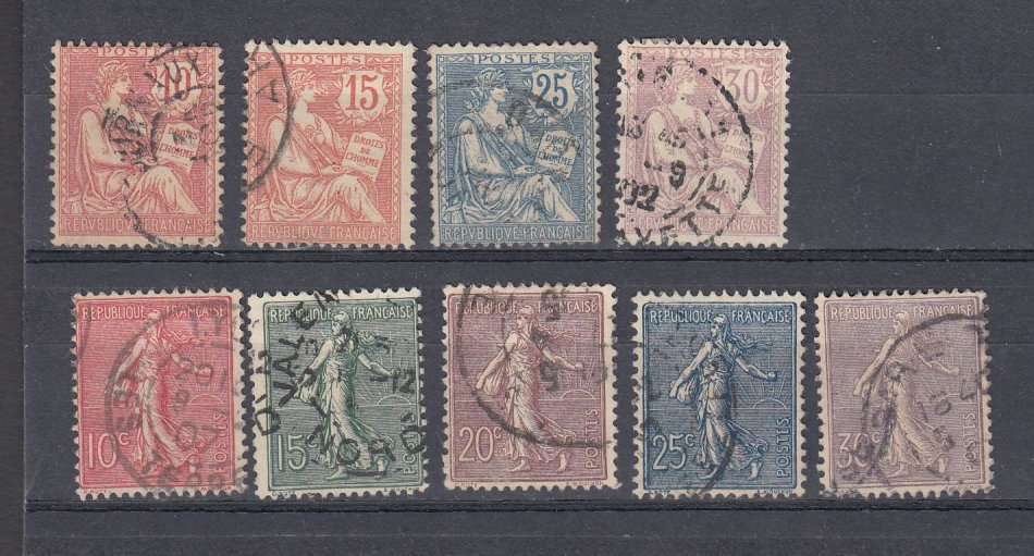 FRANCE-1902/3 SUPERB USED LOT INCLUDING SG 311/313 AND 319    53 POUNDS