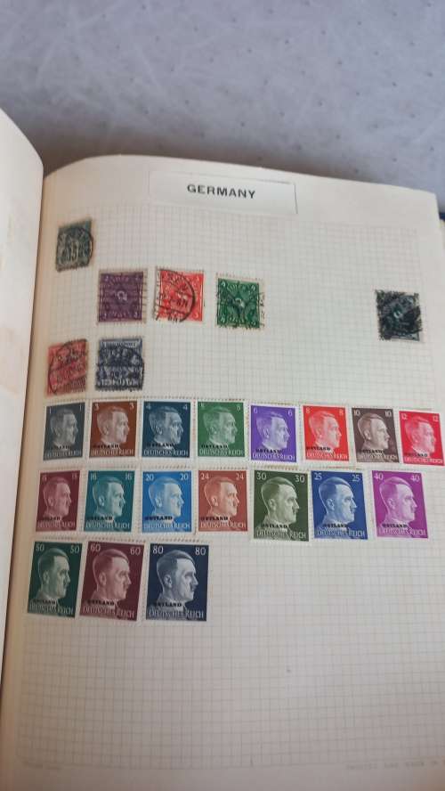 ALBUM WITH MANY COUNTRIES SOME NICE CHINA USA AND MORE-SOME CONDITION ISSUES