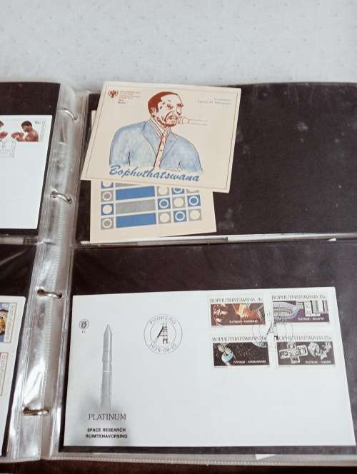 TWO FDC ALBUMS WITH QUALITY PLASTIC POCKETS MANY MANY FDC RSA AND BOP.