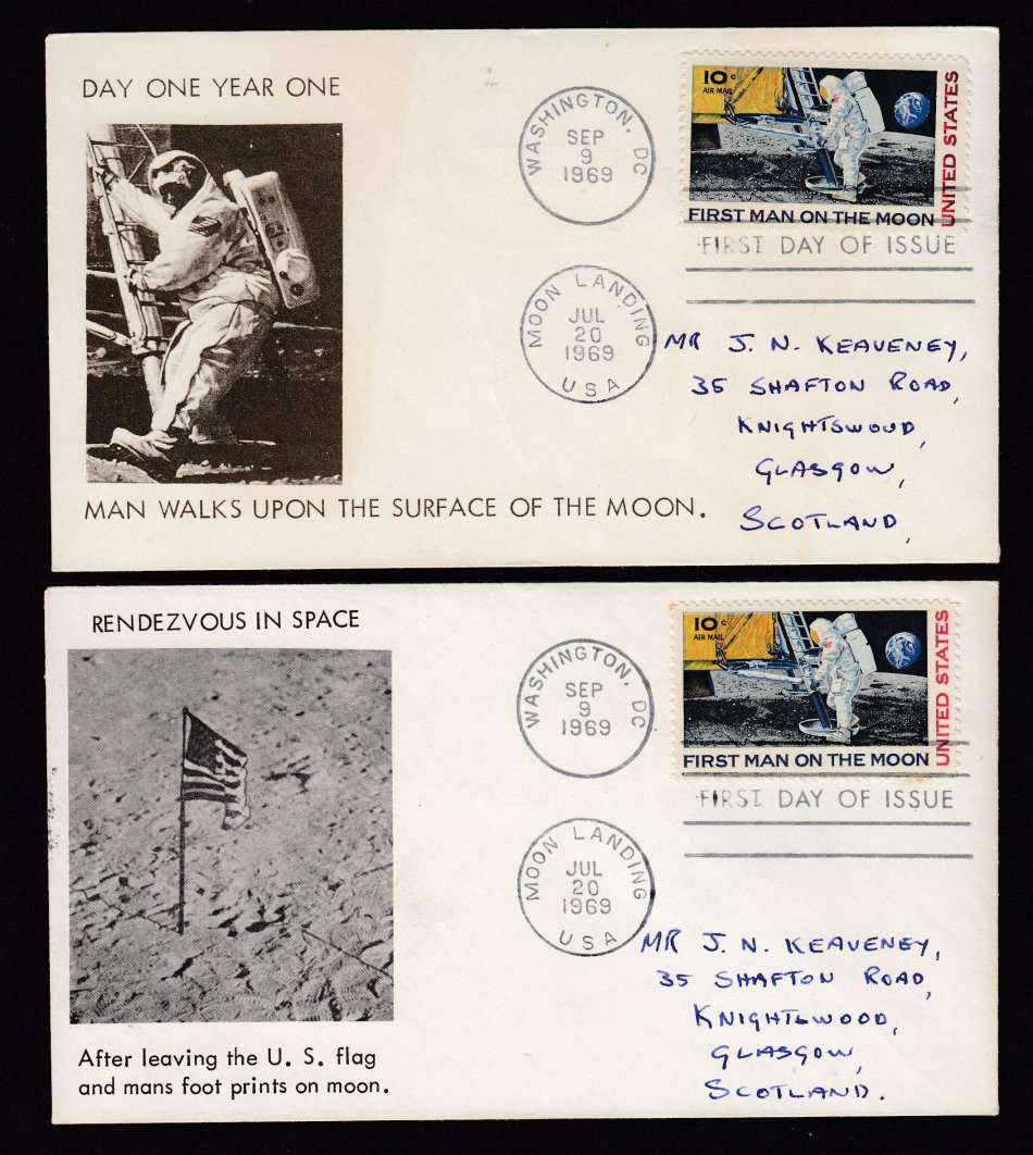 USA-LOVELY GROUP OF MOON LANDING COVERS-ALL DIFFERENT !!!