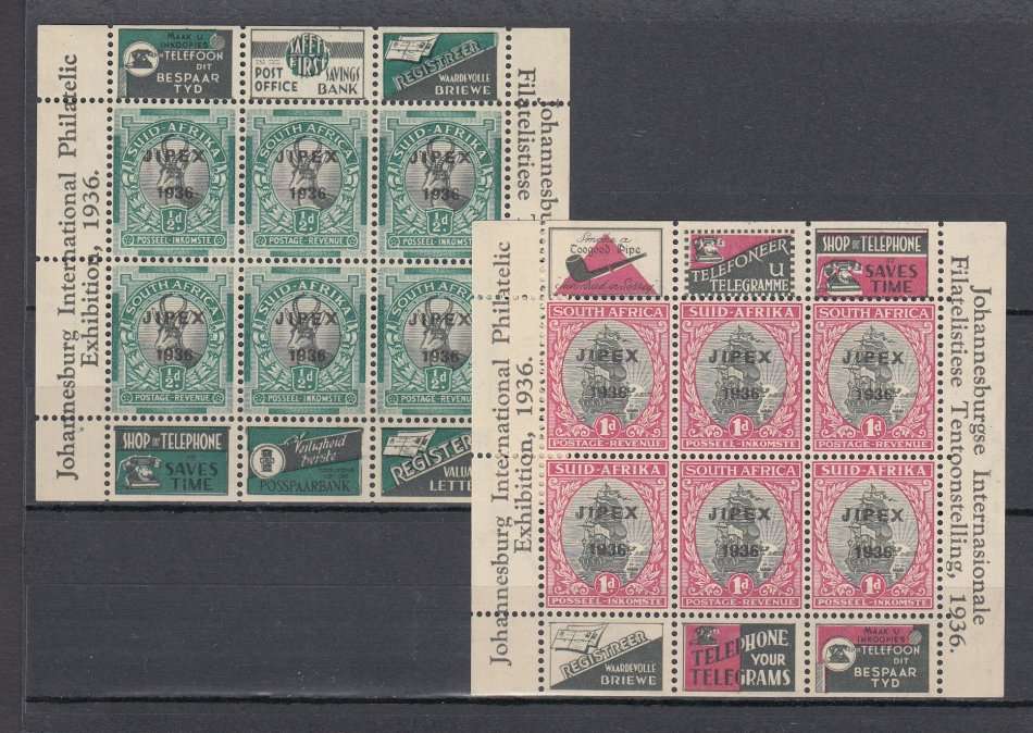 UNION-TWO VERY FINE JIPEX MINI SHEETS UNMOUNTED MINT