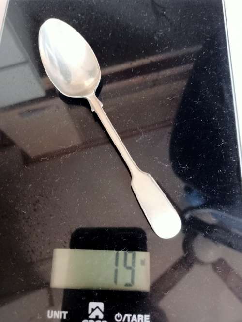 BRAZILIAN SILVER TEA SPOON 19grams AND 130 mm LONG