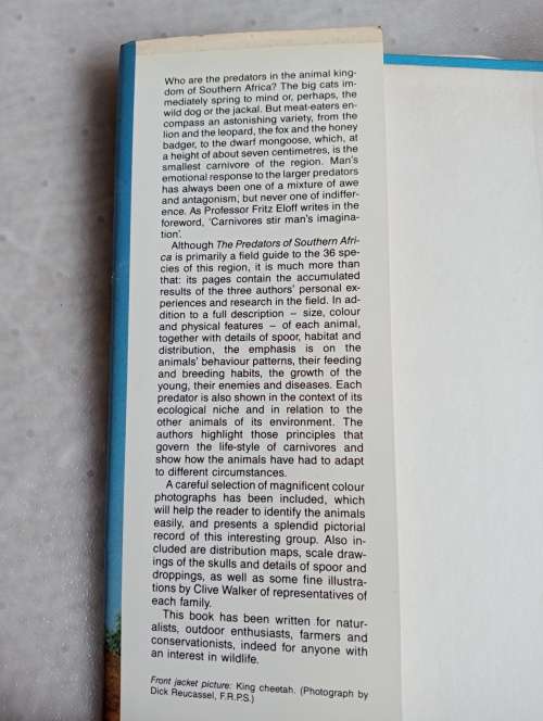 SCARCE AFRICANA-PREDATORS OF SOUTHERN AFRICA SIGNED BY ALL 3 CONTRIBUTORS !!!