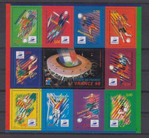 FRANCE- SOCCER  FULL SHEET-SCARCE AS SUCH SUPERB UMM   25  POUNDS