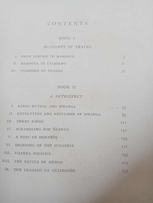 A VERY SCARCE FIRST EDITION 1864      ` CHRONICLES OF UGANDA `  GOLD GILTTED ON FRONT